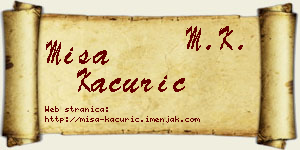 Miša Kaćurić vizit kartica